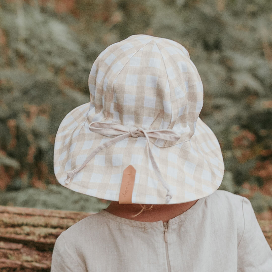 Bedhead Heritage Girls Reversible Panelled Bucket Sun Hat - Flynn/Flax