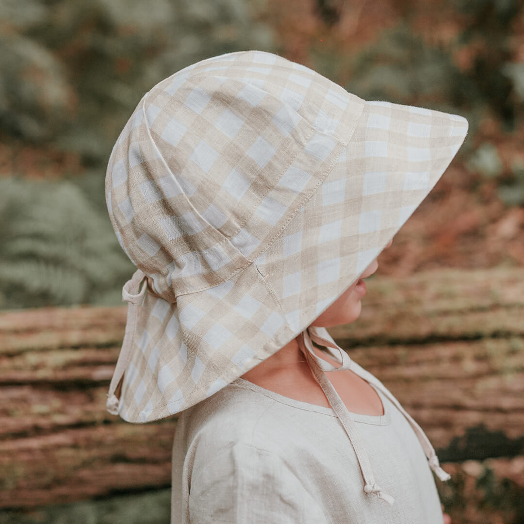 Bedhead Heritage Girls Reversible Panelled Bucket Sun Hat - Flynn/Flax