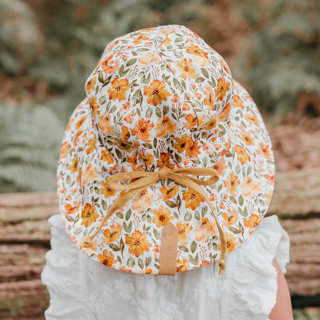 Bedhead Heritage Girls Reversible Panelled Bucket Sun Hat -Margaret/Maize