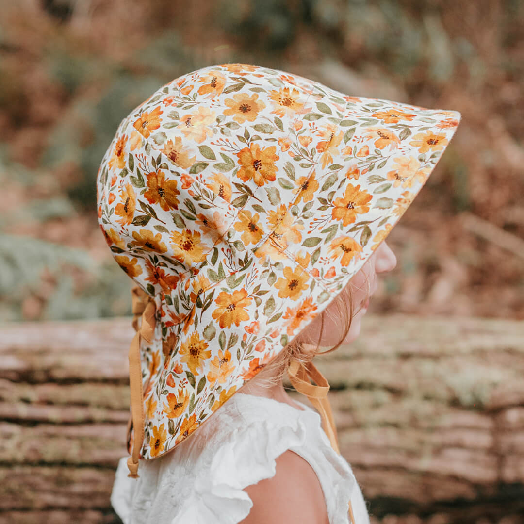 Bedhead Heritage Girls Reversible Panelled Bucket Sun Hat -Margaret/Maize