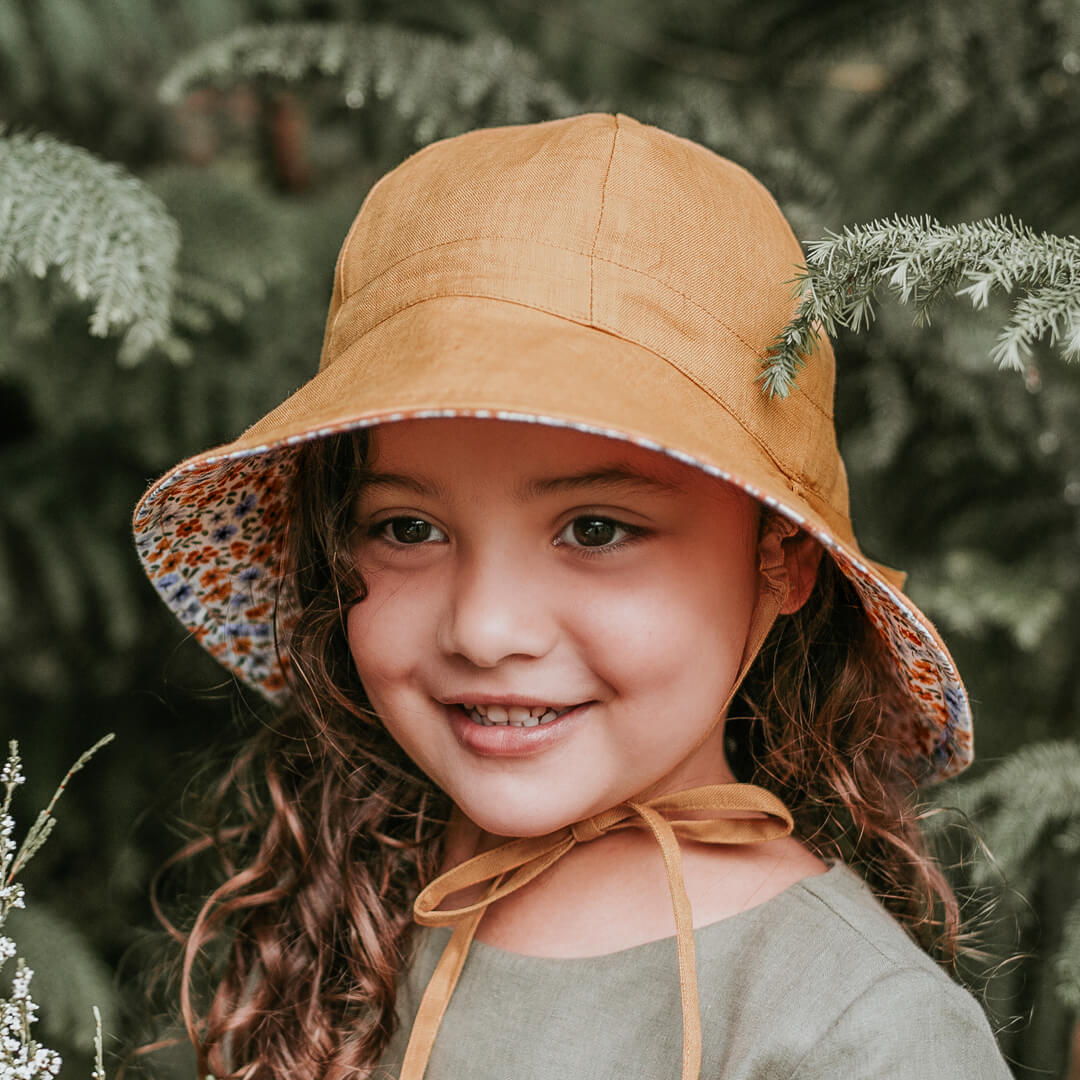 Bedhead Heritage Girls Reversible Panelled Bucket Sun Hat - Meredith/Maize