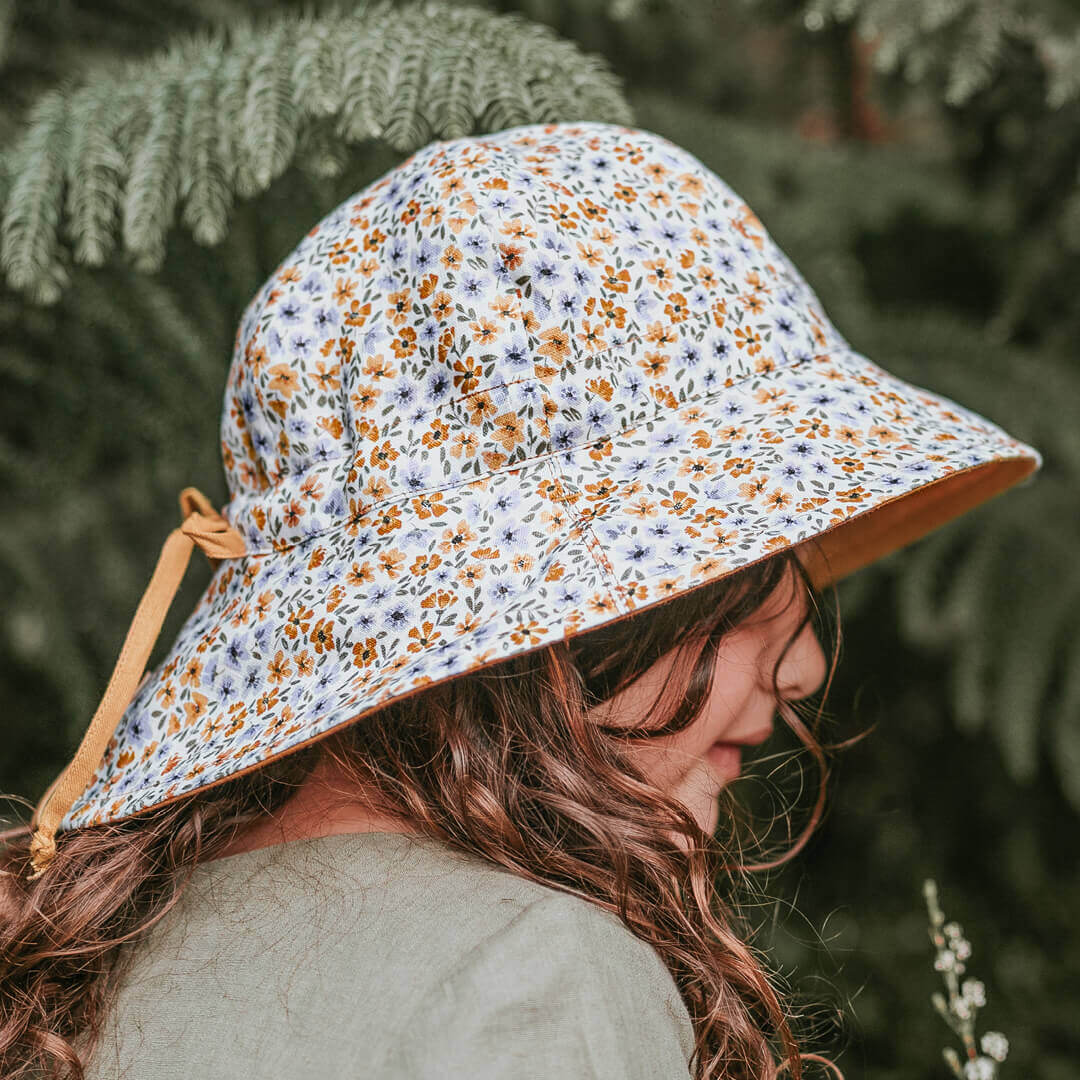 Bedhead Heritage Girls Reversible Panelled Bucket Sun Hat - Meredith/Maize