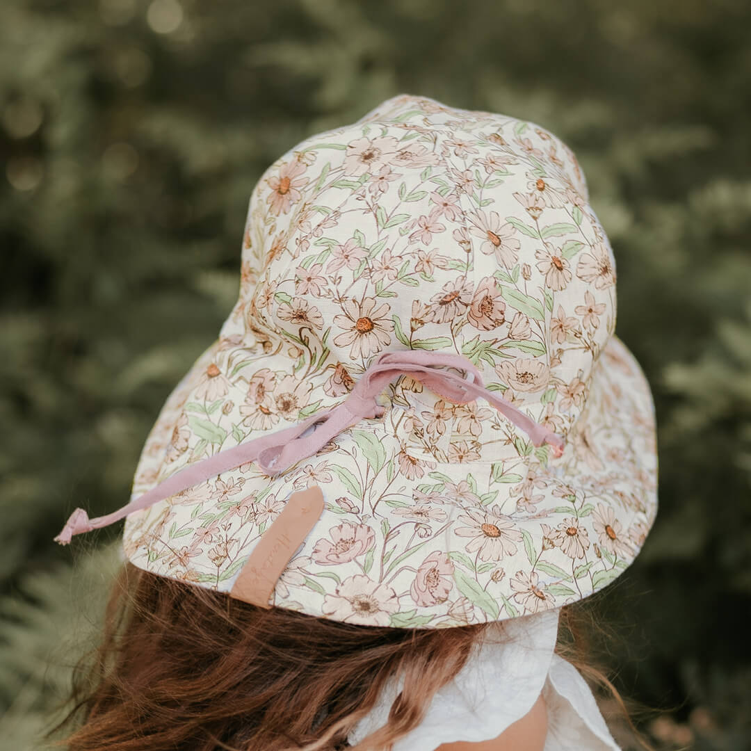 Bedhead Heritage Girls Reversible Panelled Bucket Sun Hat - Poppy/Rosa