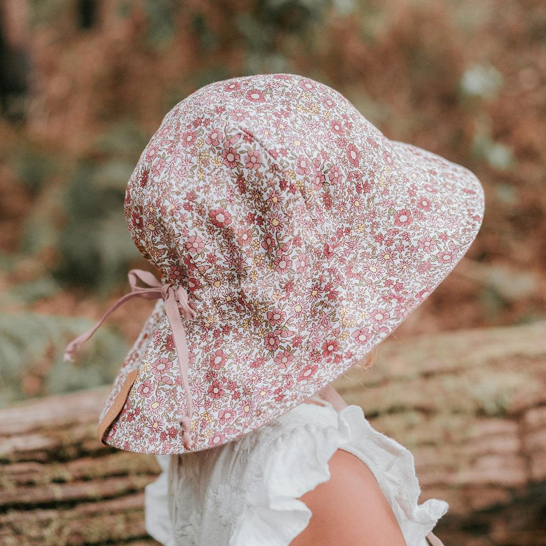 Bedhead Heritage Girls Reversible Panelled Bucket Sun Hat - Ramble/Rosa