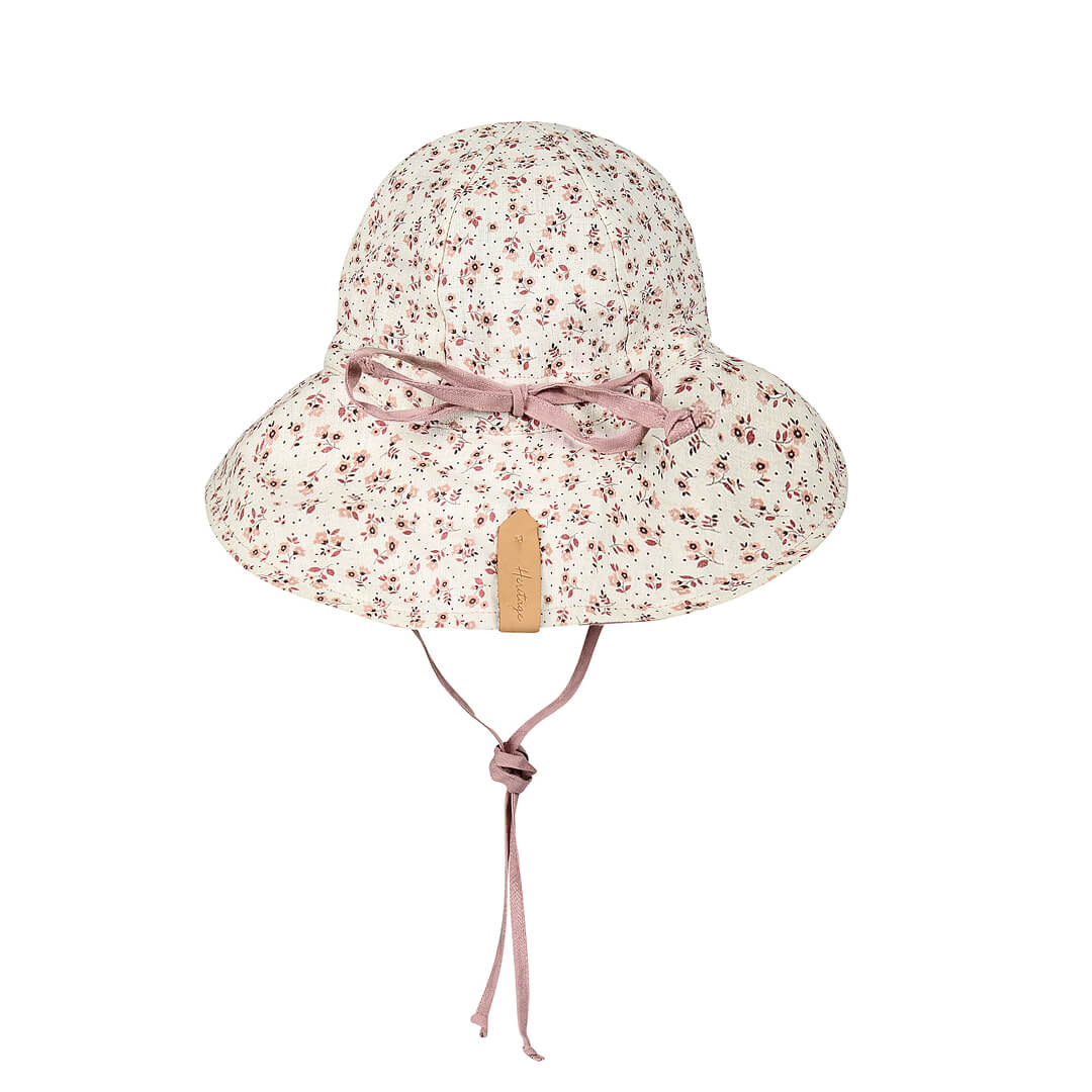 Bedhead Heritage Girls Reversible Panelled Bucket Sun Hat - Ruby/Rosa