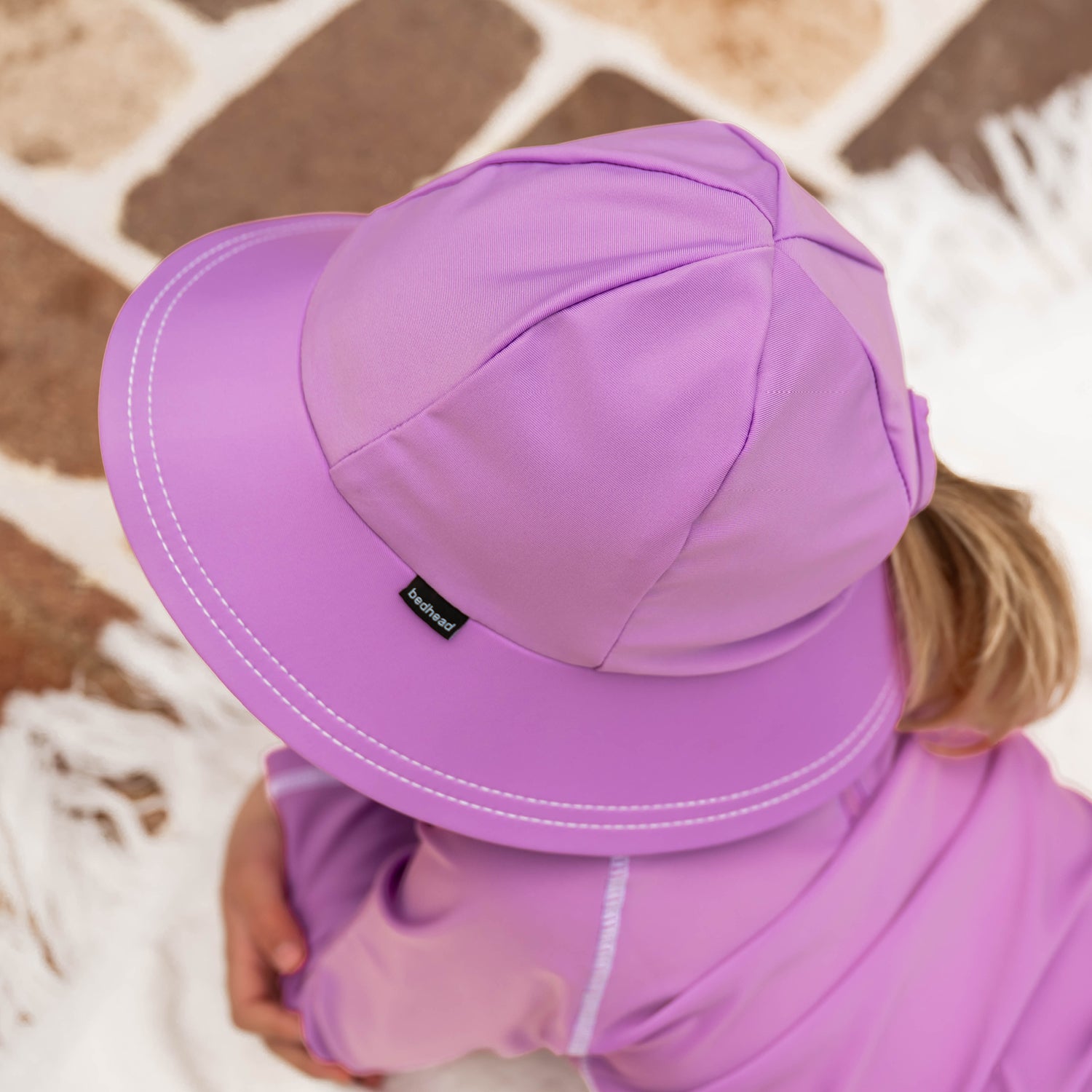Bedhead Hats Ponytail Swim Bucket Beach Hat - Bubblegum