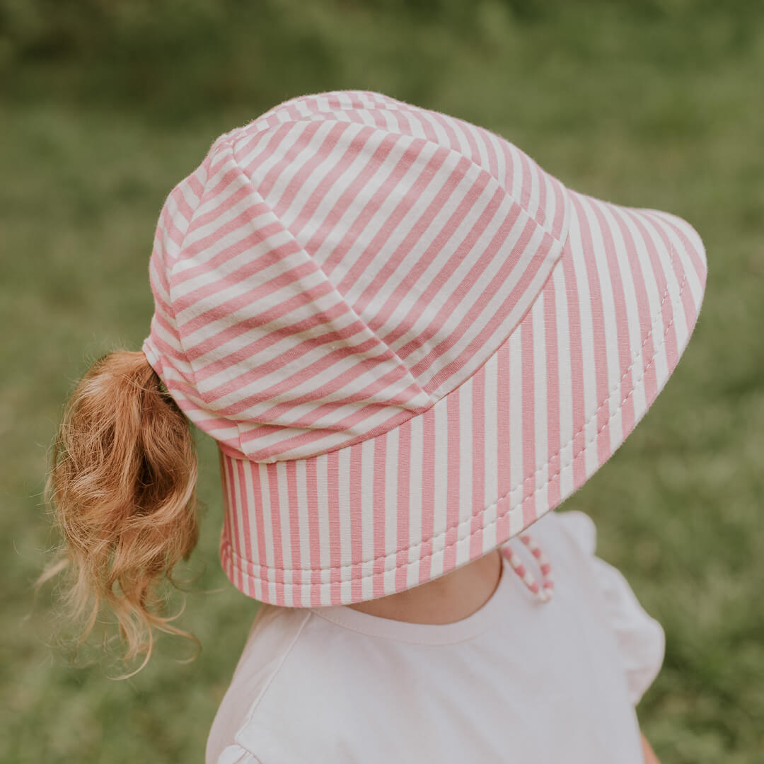 Bedhead Ponytail Bucket Hat - Pink Stripes