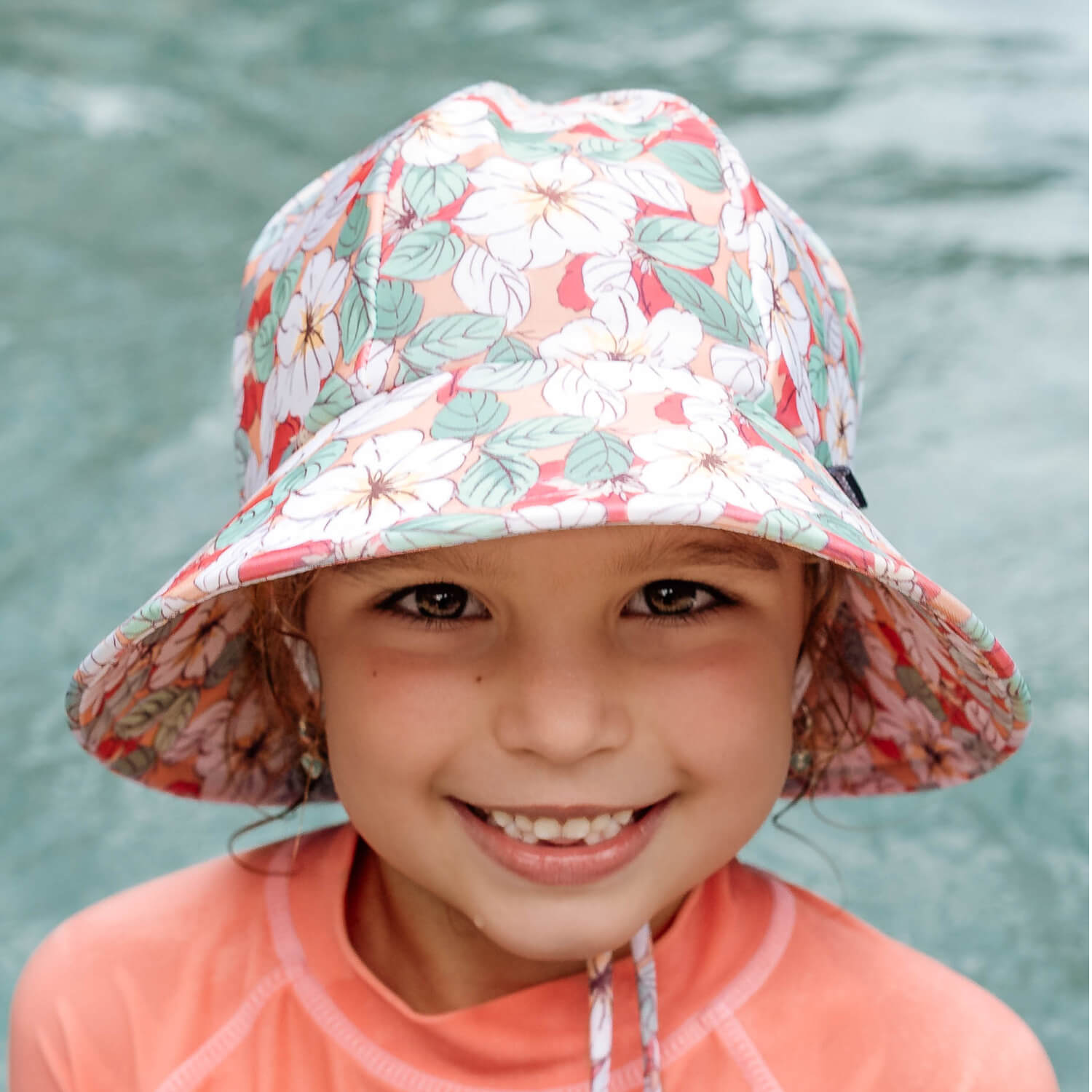 Bedhead Ponytail Swim Bucket Hat Hibiscus