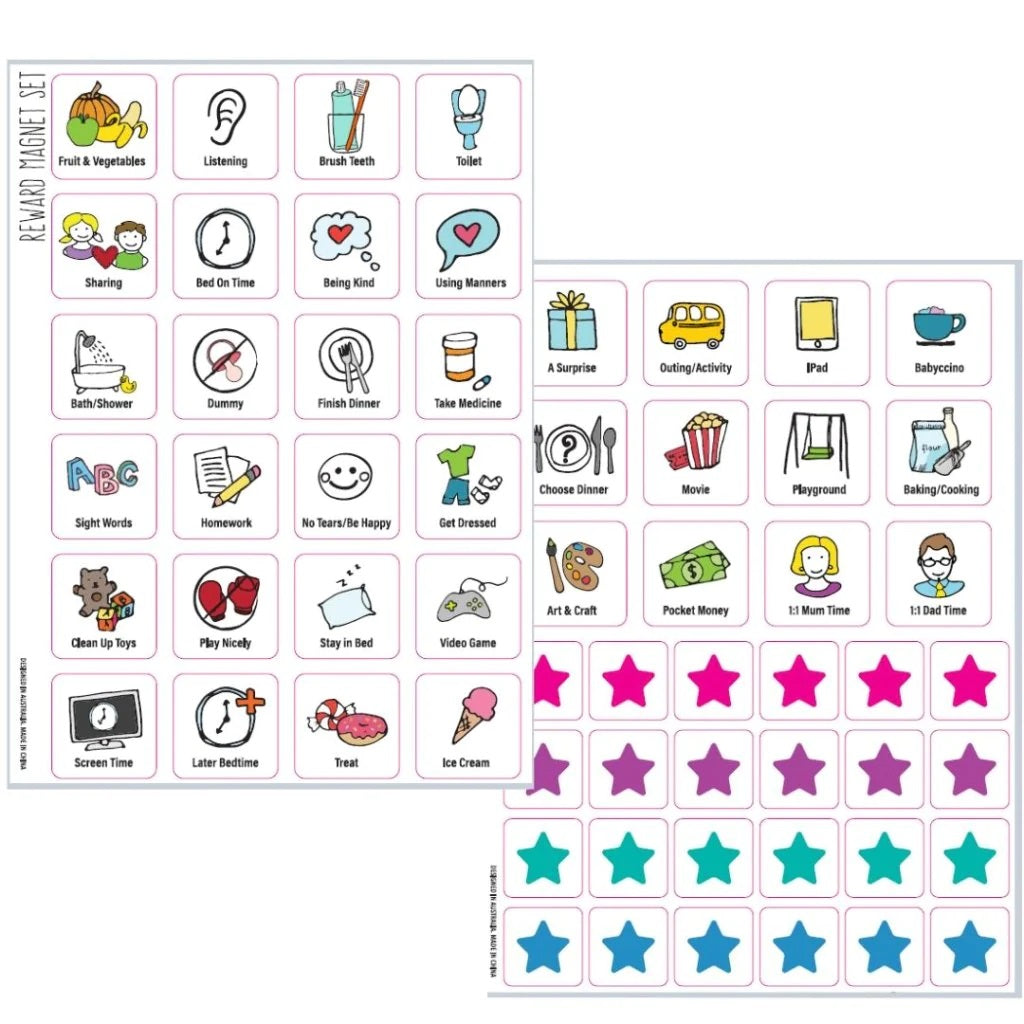 Prepp'd Kids Reward Chart Set (flexible Magnetic)