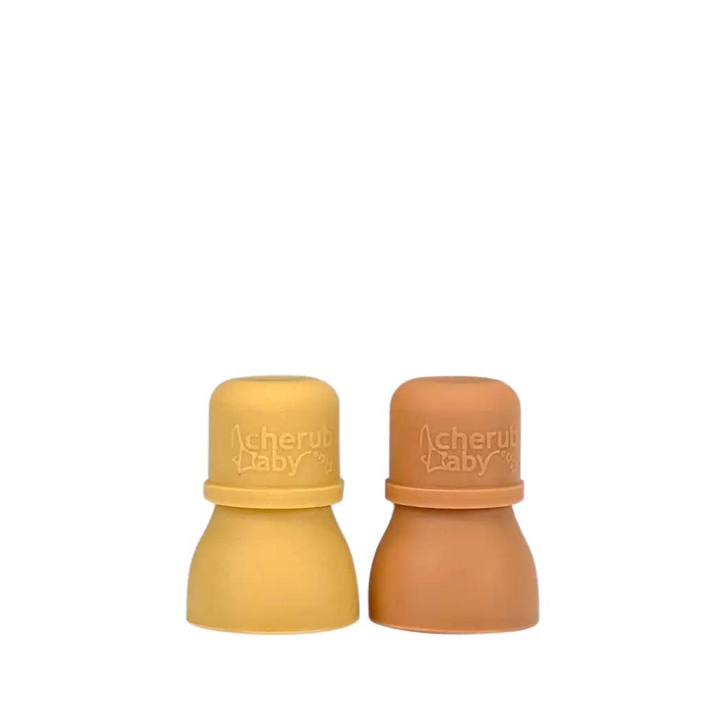 Cherub Baby Silicone Food Pouch Soft Spouts 2pk