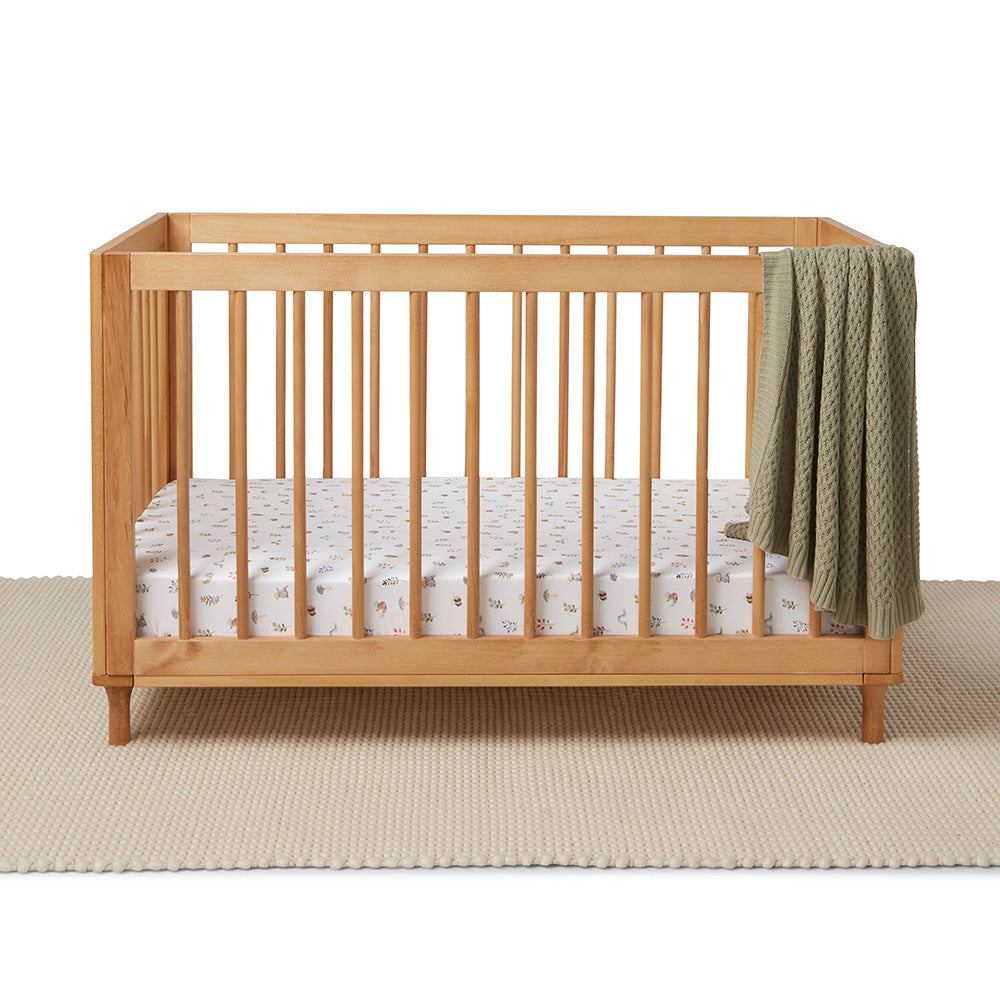 Snuggle Hunny Organic Cot Sheet Garden Friends