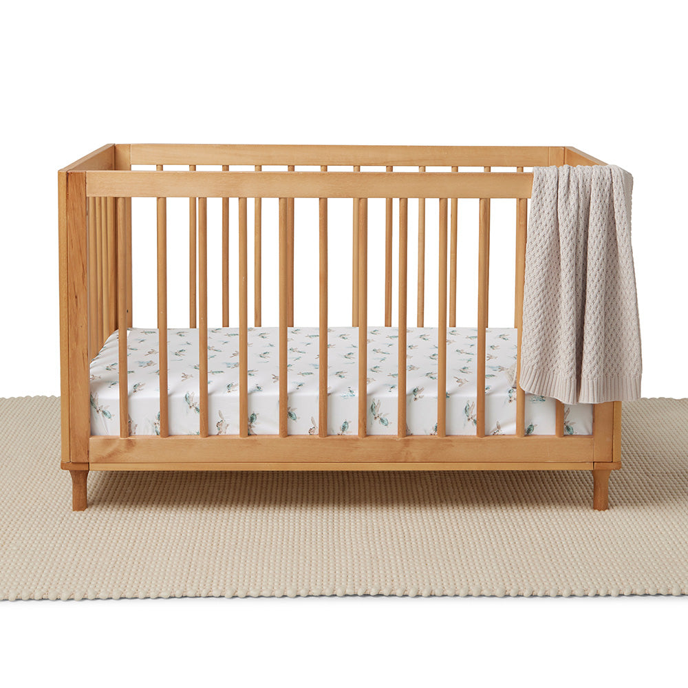 Snuggle Hunny Turtle Organic Fitted Cot Sheet
