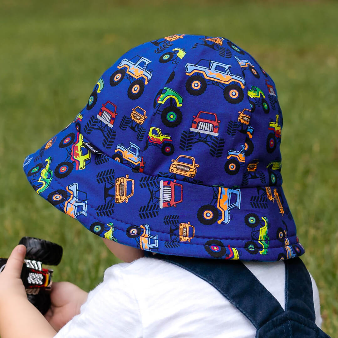 Bedhead Hats Toddler Bucket Sun Hat Monster Truck