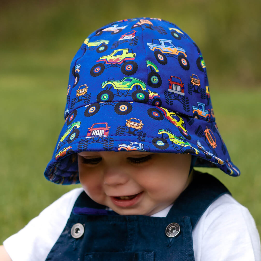 Bedhead Hats Toddler Bucket Sun Hat Monster Truck