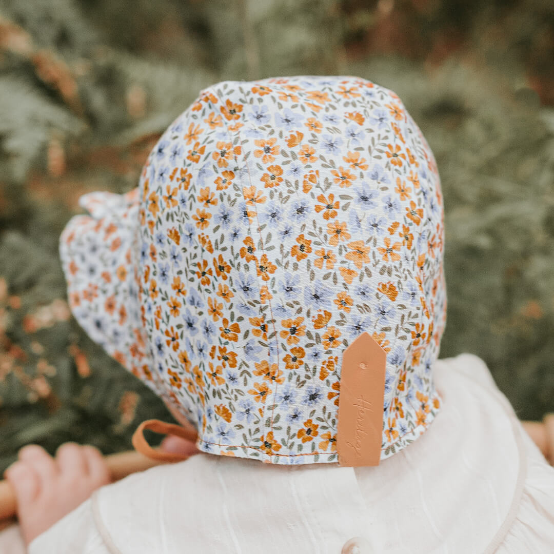 Bedhead Heritage Reversible Ruffle Bonnet - Meredith/Maize