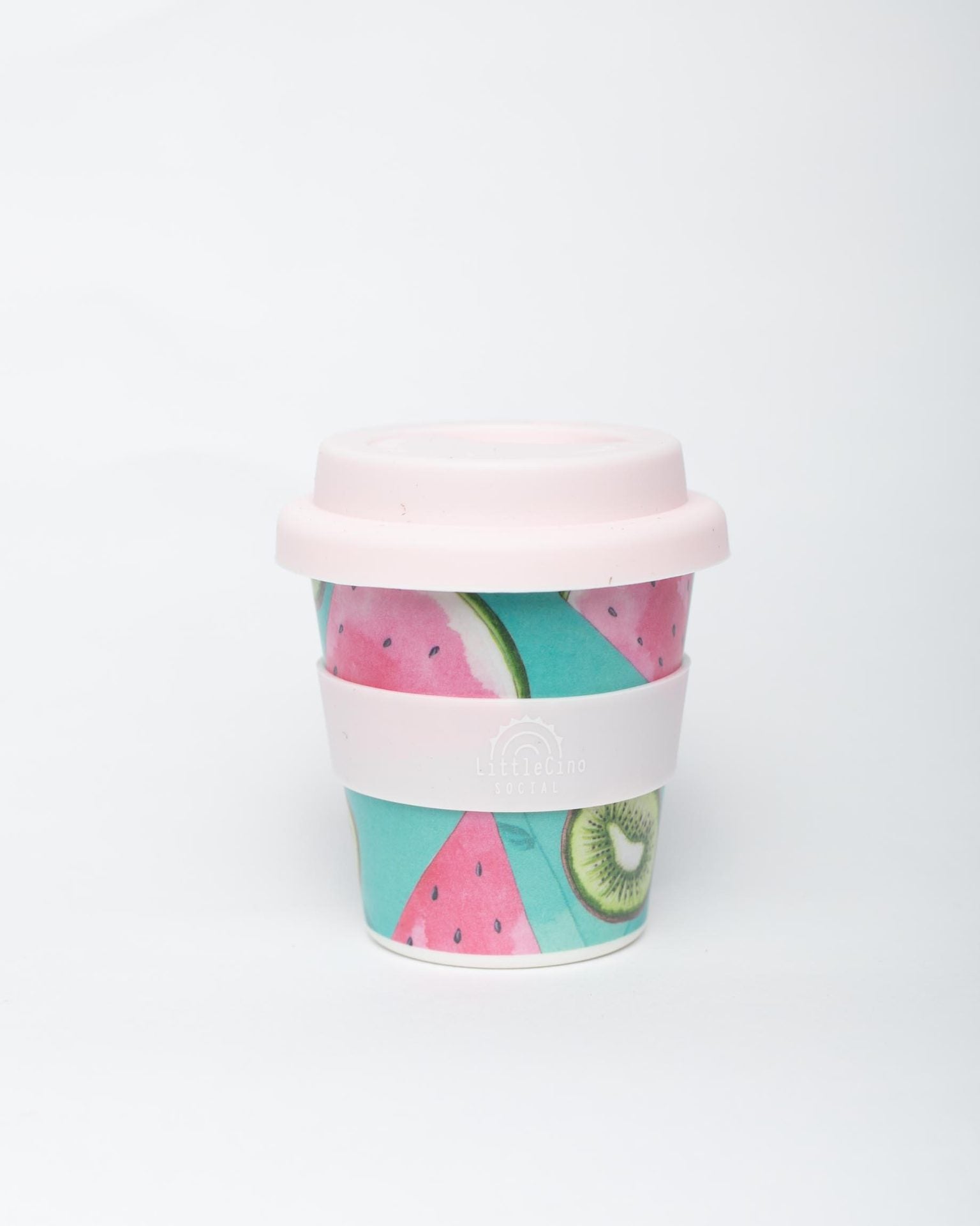 Cino Social - Not so Forbidden Fruit Pink Babycino Cup with Straw