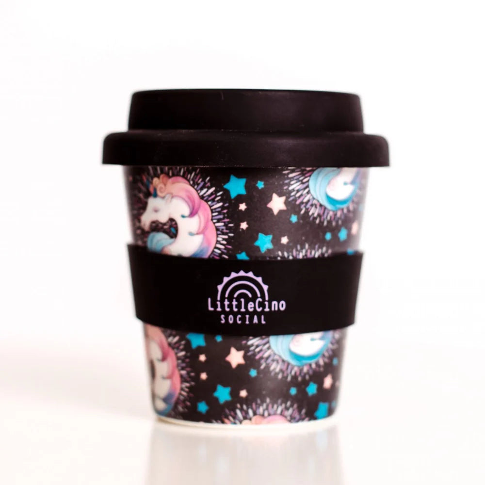 Little Cino Social - Unicorn black with Straw