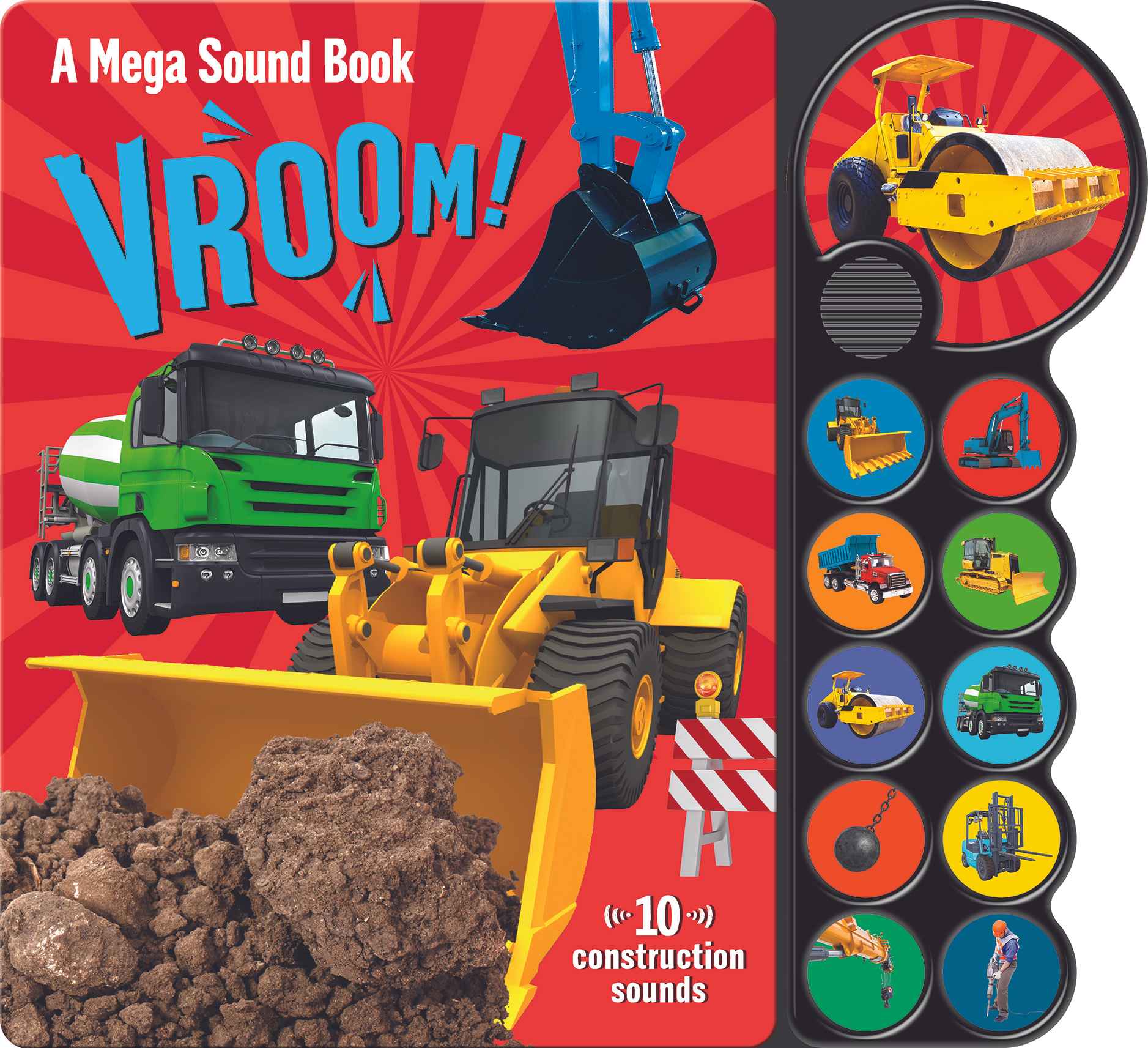 Large 10-Button Sound Book - Vroom