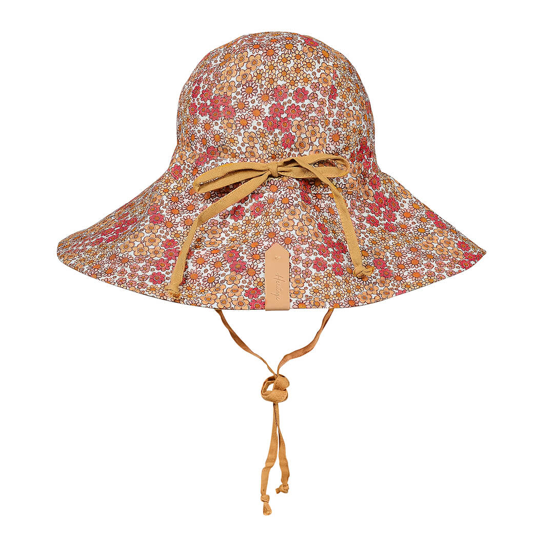 Bedhead Heritage Girls Reversible Wide Brimmed Bonnet Sun Hat - Melody/Maize