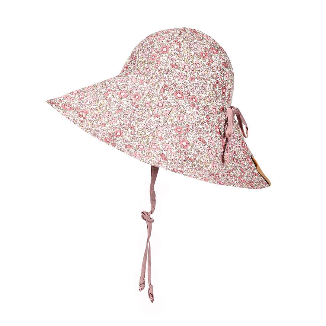 Bedhead Heritage Girls Reversible Wide Brimmed Bonnet Sun Hat -Ramble/Rosa