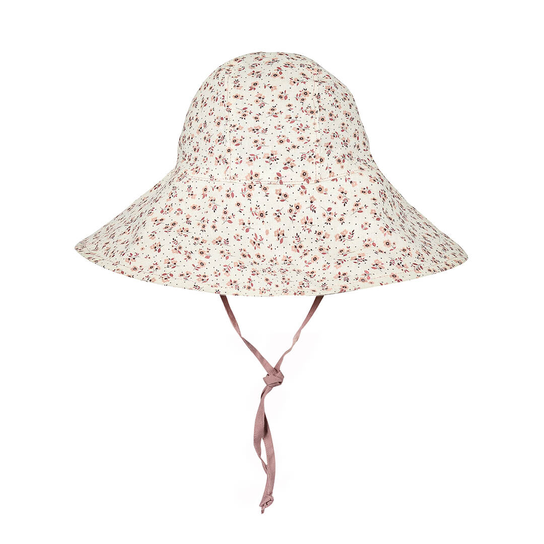 Bedhead Girls Reversible Wide Brimmed Sun Bonnet - Ruby/Rosa