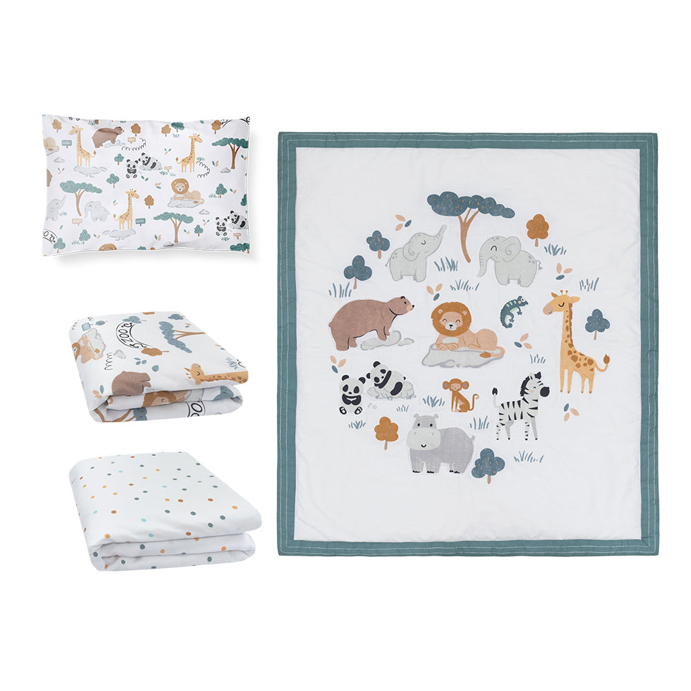 Lolli Living 4-piece Nursery Set - Day at the Zoo