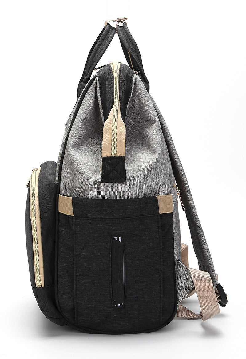 Backpack Nappy Bag Black & Grey