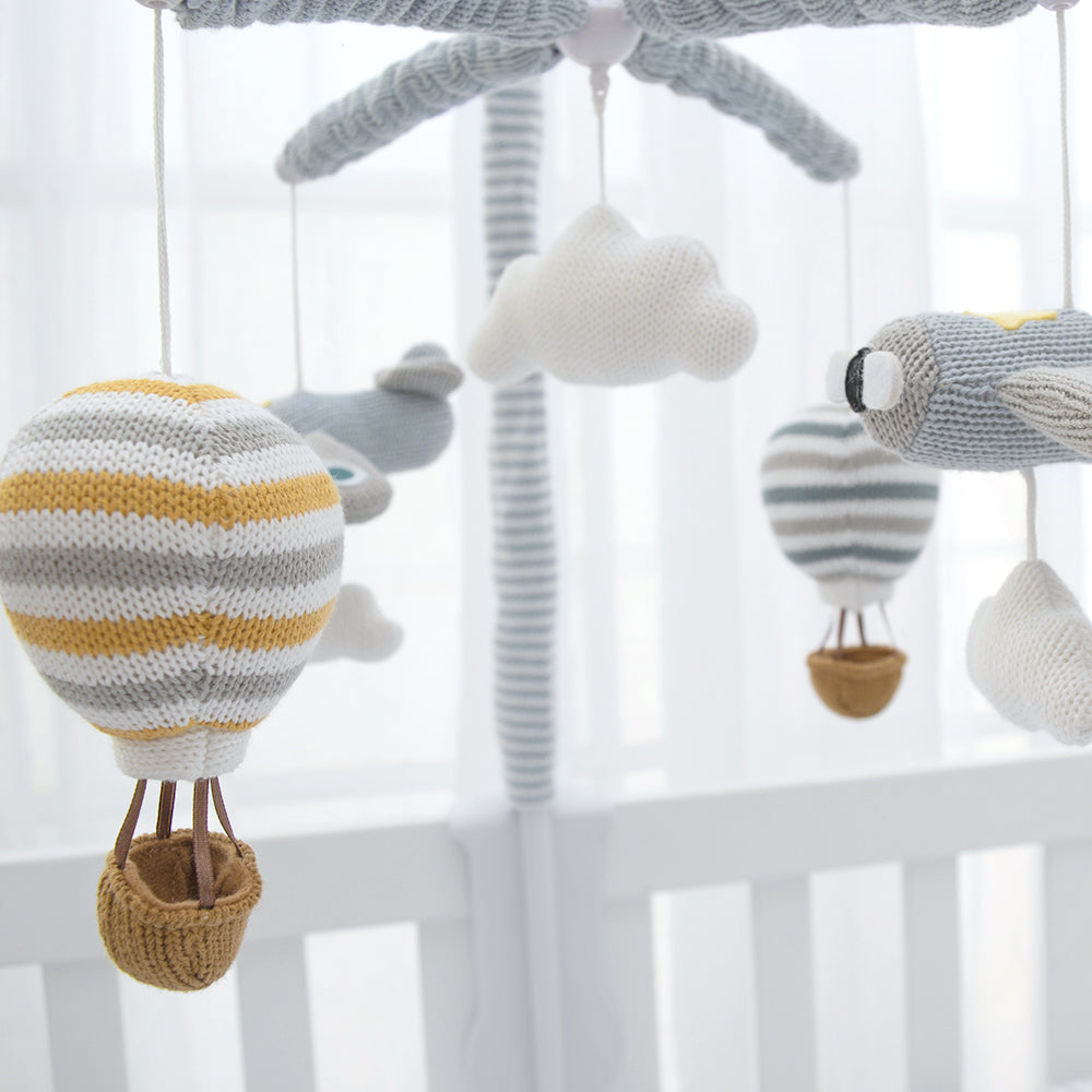 Living Textiles Musical Cot Mobile - Up Up & Away