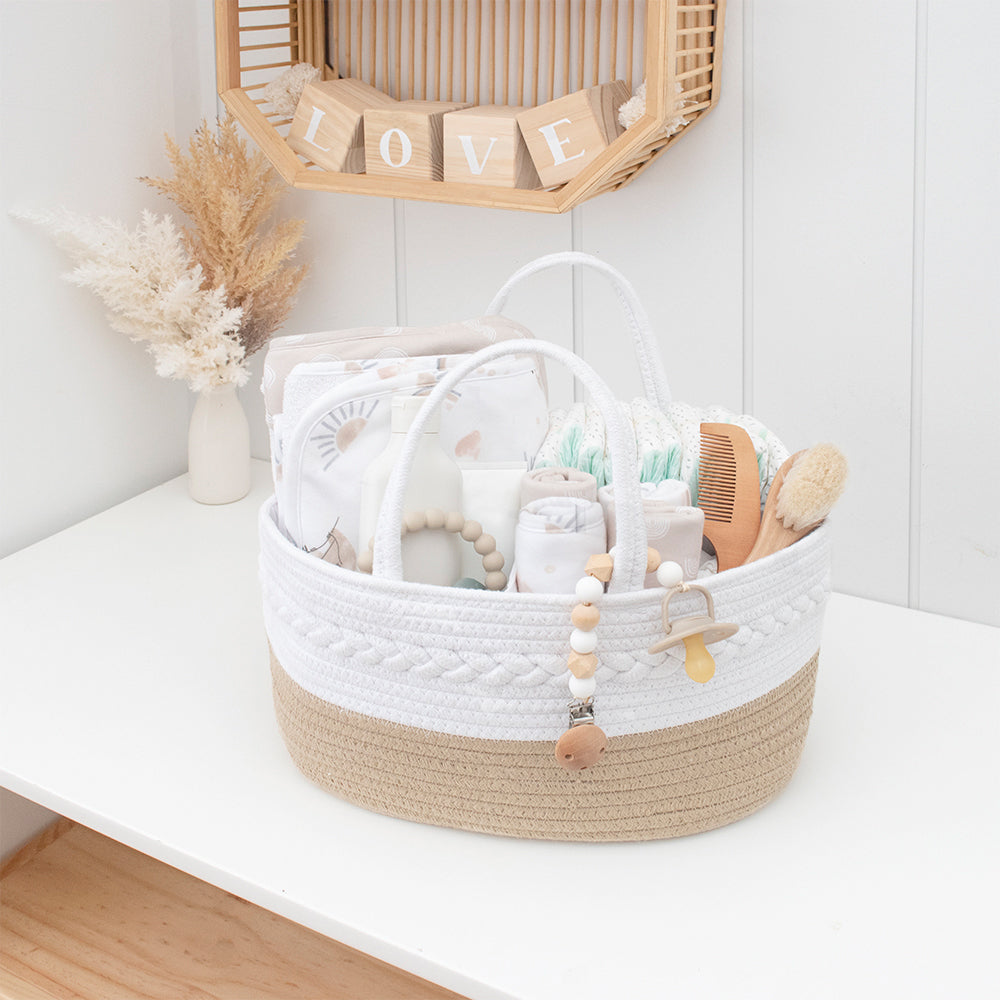 Living Textiles Cotton 100% Rope Nappy Caddy