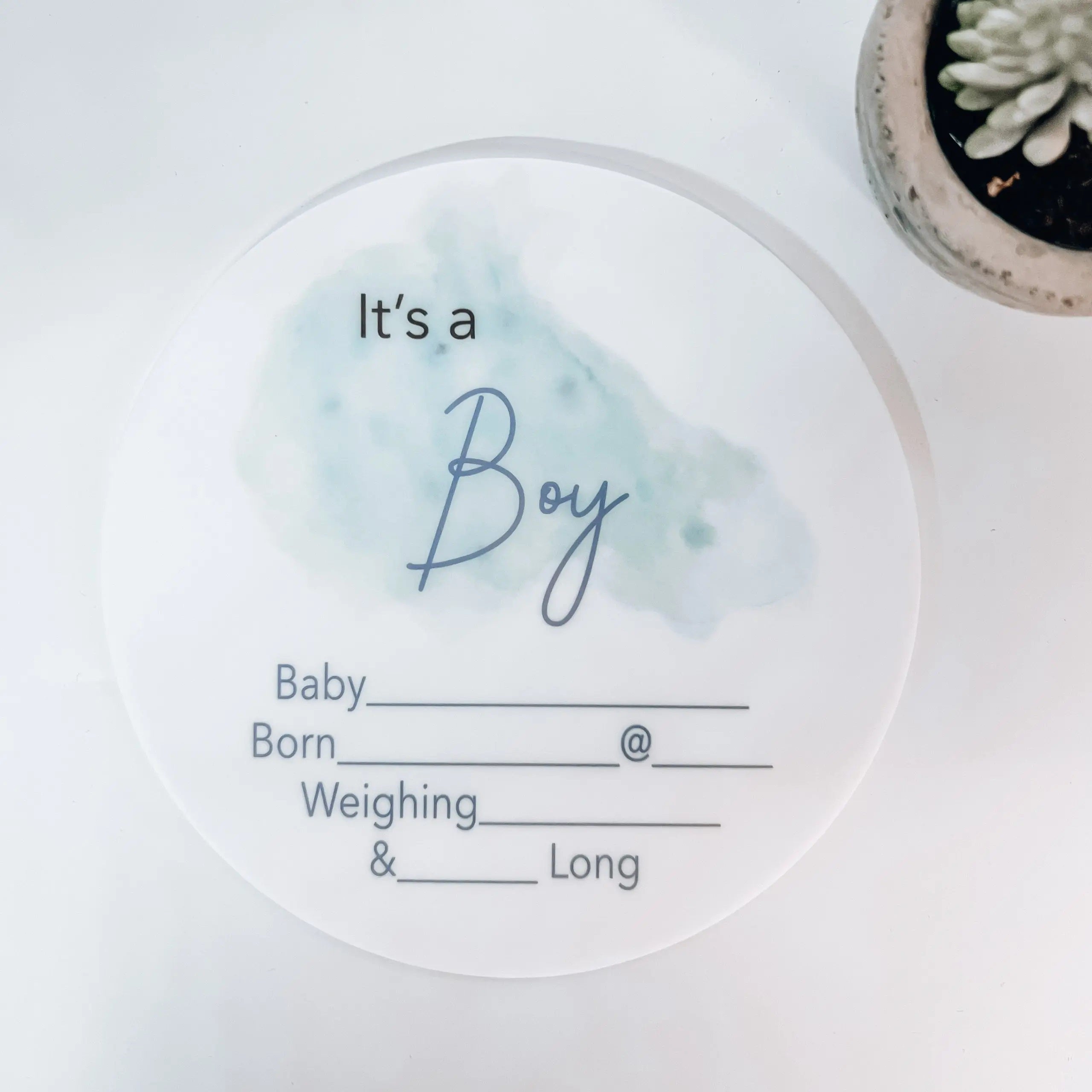 Birth Announcement Plaques – It’s a Boy