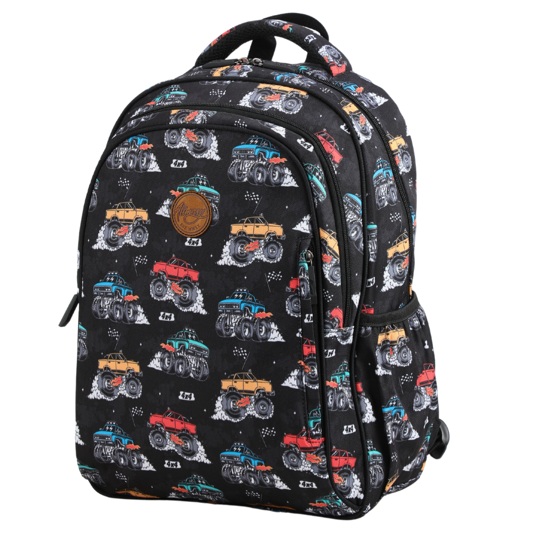 Alimasy Monster Trucks Midsize Kids Backpack