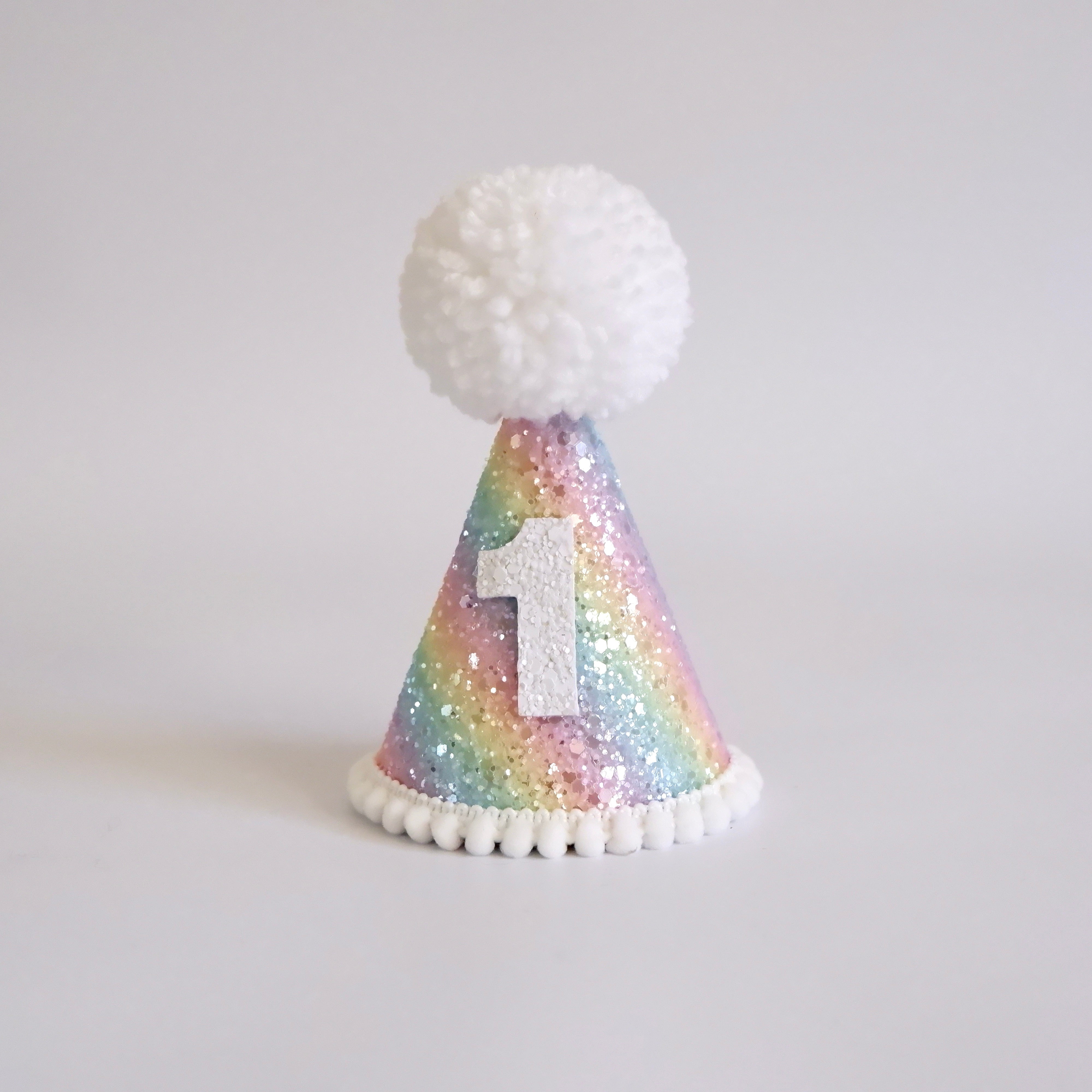 Our Little Deer White Rainbow Party Hat