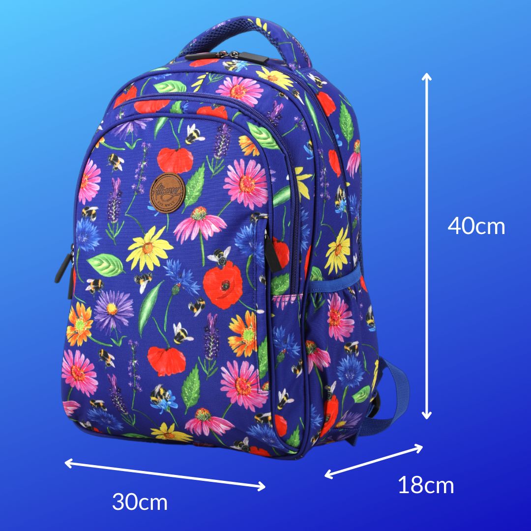Alimasy Bees & Wildflowers Midsize Backpack