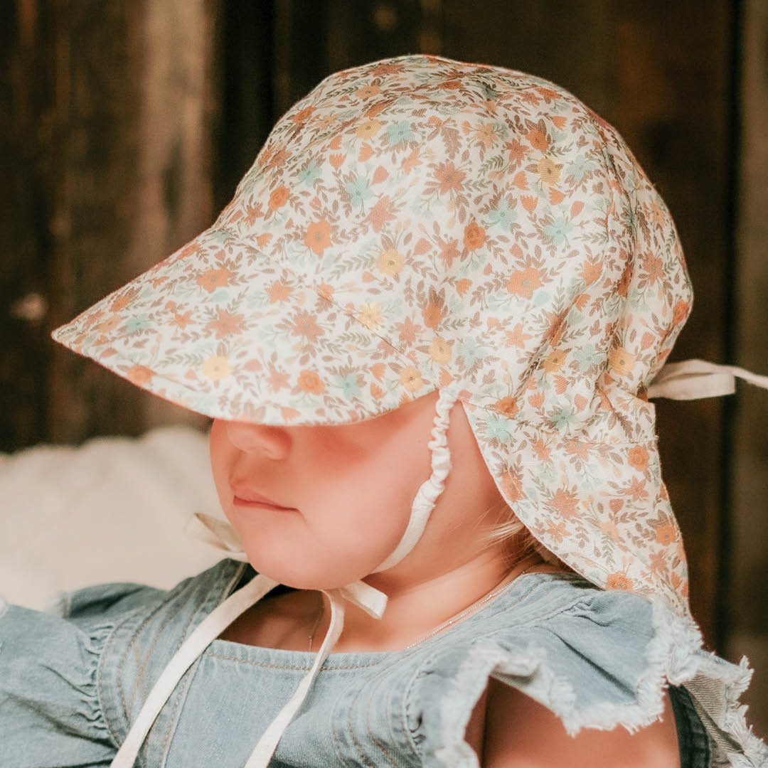 Bedhead Heritage Baby Reversible Flap Sun Hat - Faith/Flax