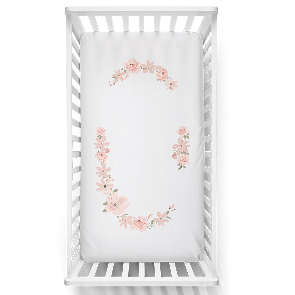 Lolli Living Cot Fitted Sheet Floral Bouquet