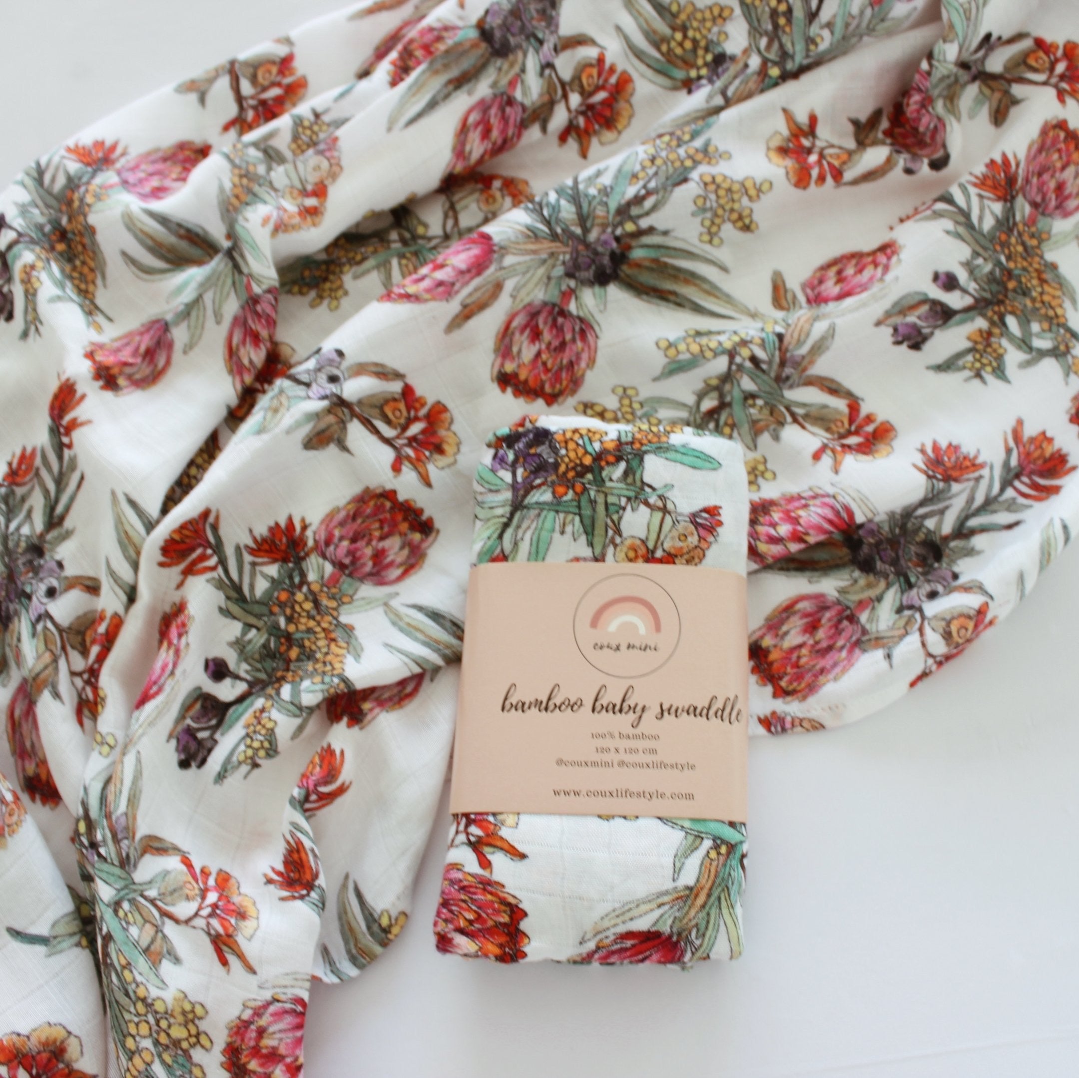 The Coux Wildflower Bamboo Muslin Wrap