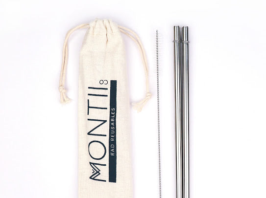 MontiiCo Stainless Straw Set 2pk